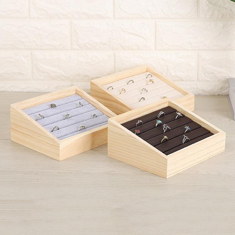 Wood Ring Blank - 목재 주얼리 디스플레이 트레이 펜던트 귀걸이