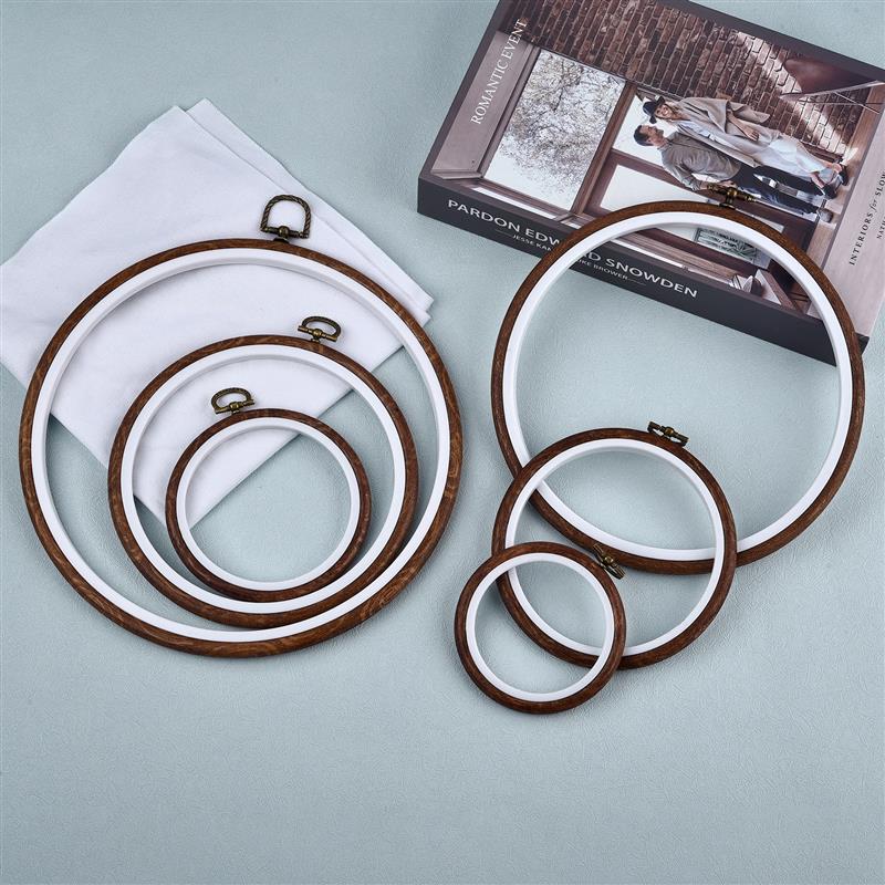 라운드 타원형 나무 색상 자수 후프 프레임 세트 DIY - Wood Ring Blank 리뷰 및 가격
