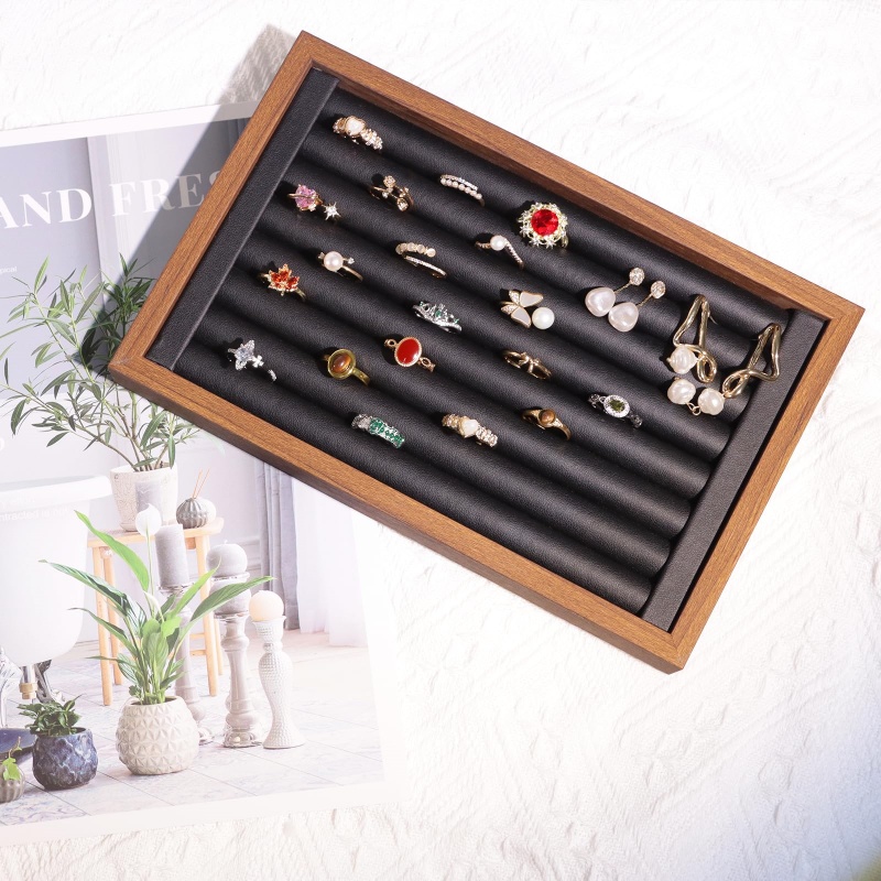 1pc 여러 스타일 쥬얼리 디스플레이 트레이 목걸이 팔 - Wood Ring Blank 리뷰 및 가격
