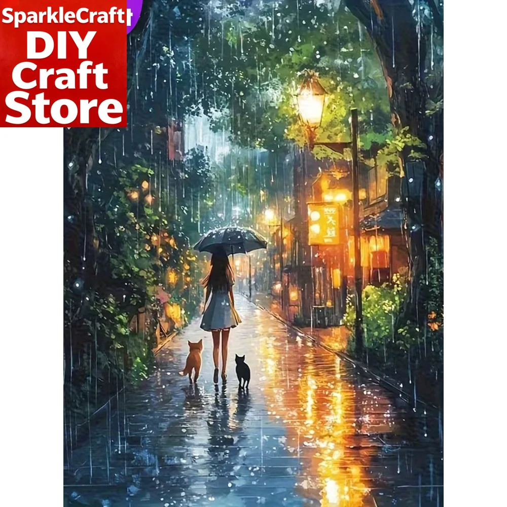 1PC 프레임리스 DIY 다이아몬드 자수 거리 풍경 초 - Resin Craft For Beginners 리뷰 및 가격