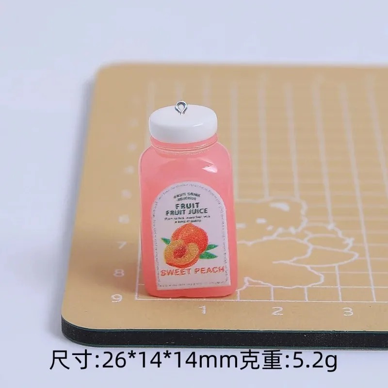 10Pcs Kawaii 미니 3D 체리 오렌지 주스 병 - Resin Craft Material 리뷰 및 가격
