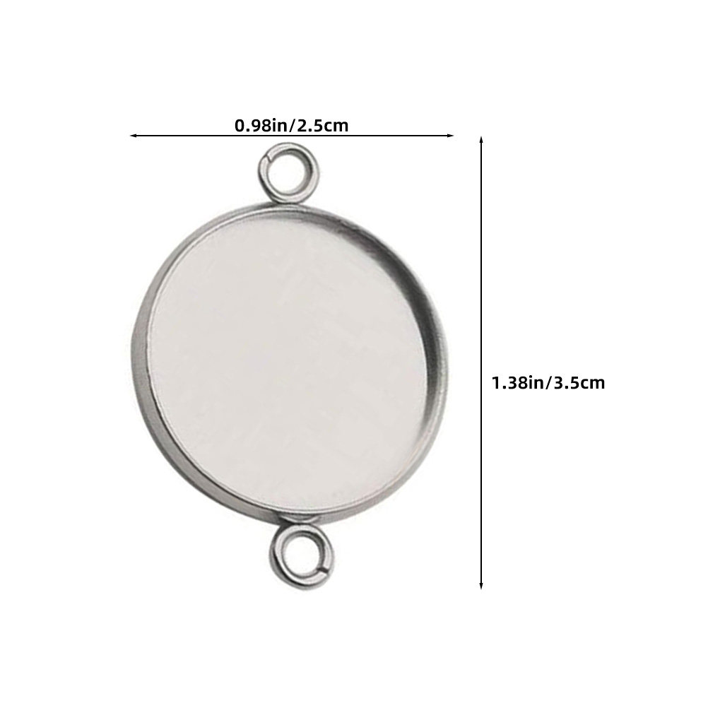 20개입 스테인리스 스틸 주얼리 부자재, 둥근 베젤 형 - Bezels Set Pendant 리뷰 및 가격