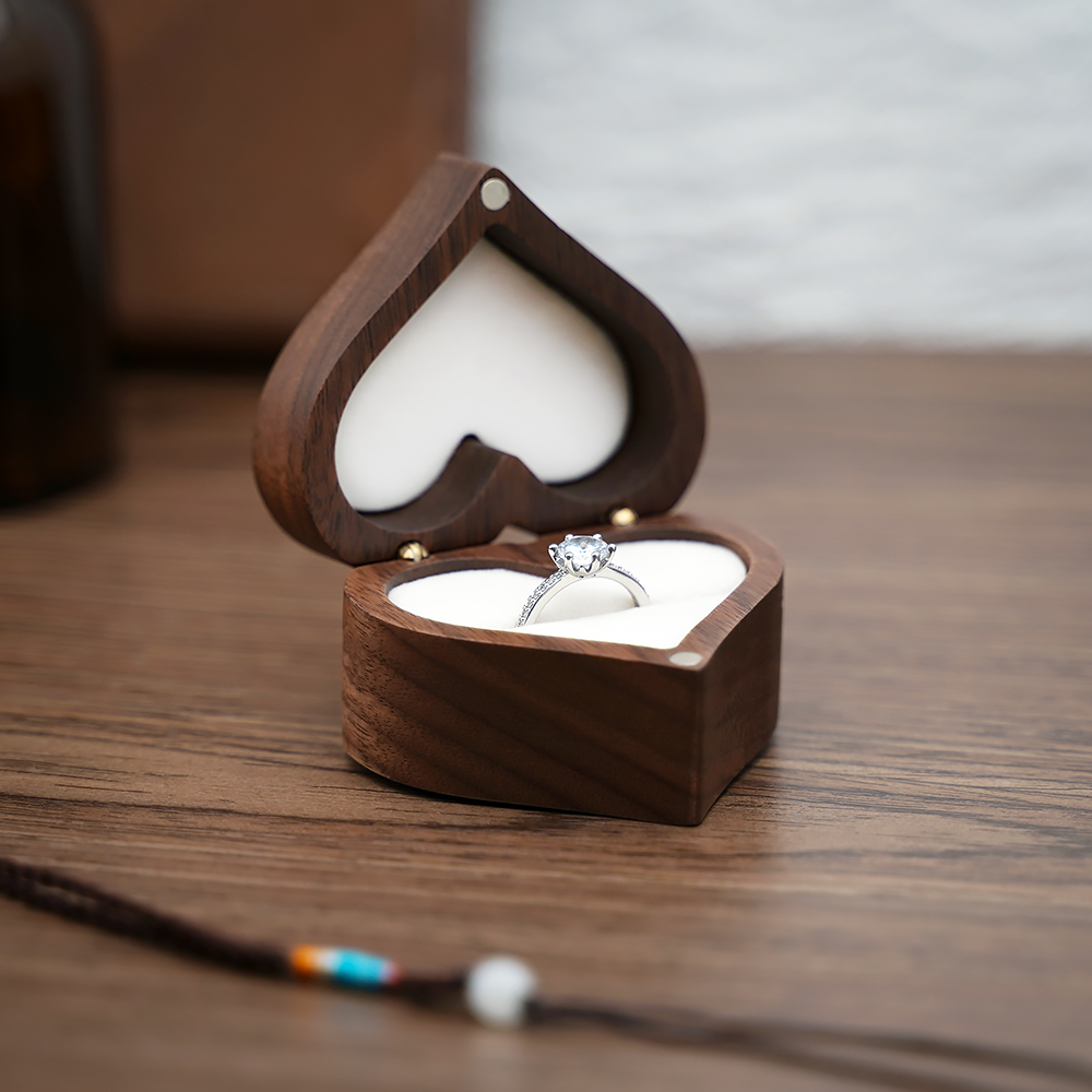 결혼식용 반지 상자 빈티지 호두나무 보석함 약혼 반지  - Wood Ring Blank 리뷰 및 가격