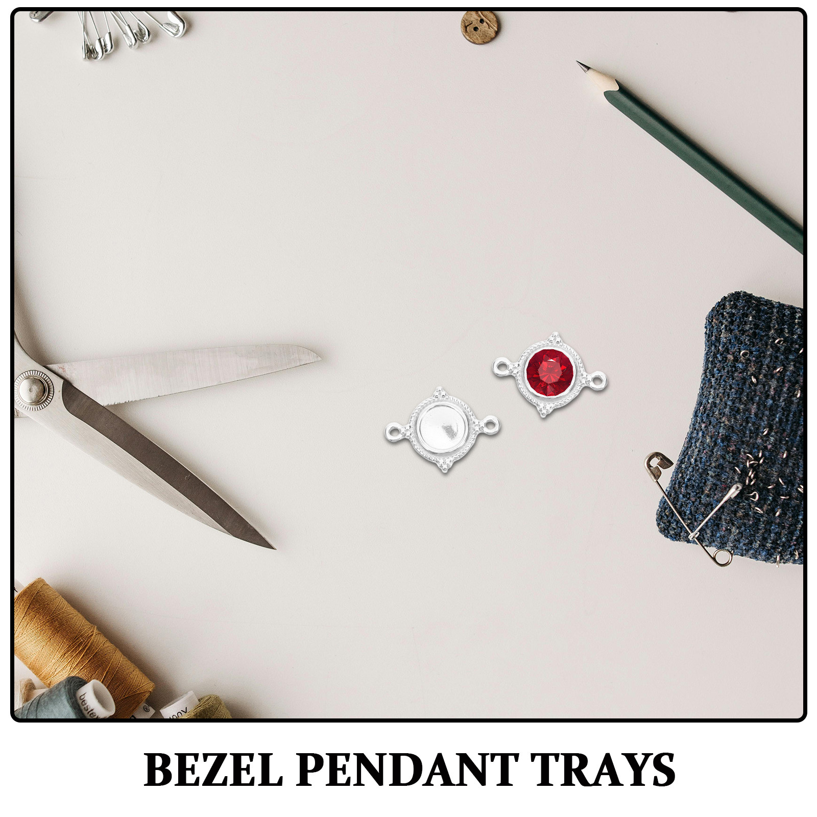 10개입 스테인리스 스틸 둥근 베젤 펜던트 트레이, 더 - Bezels Set Pendant 리뷰 및 가격